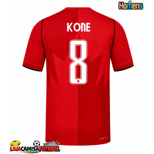 Camisa de Futebol Canadá Ismael Kone #8 Equipamento Principal Mundo 2026 Manga Curta